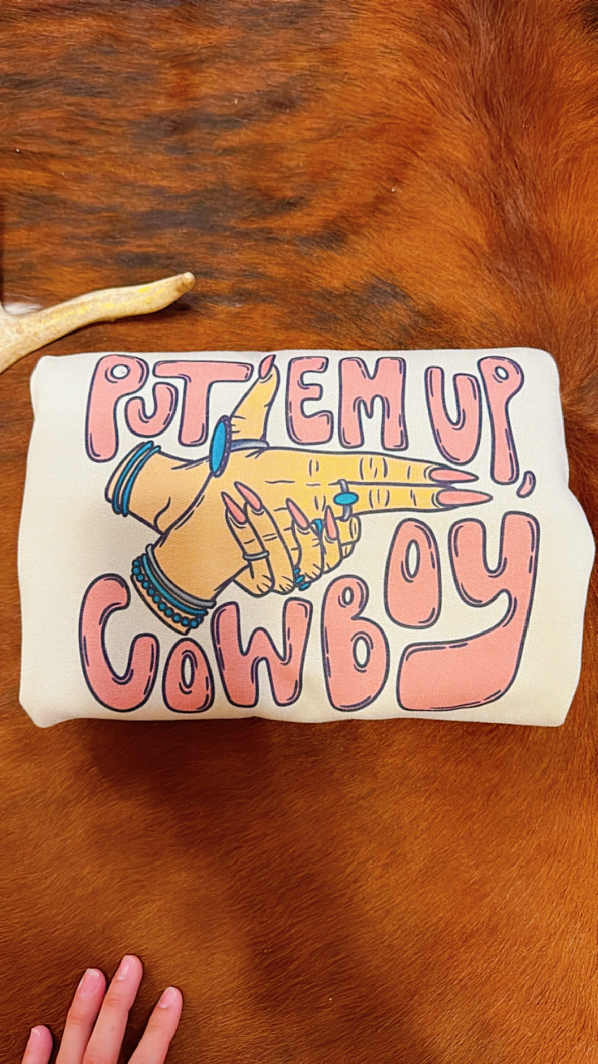 Put’em Up Cowboy Crewneck