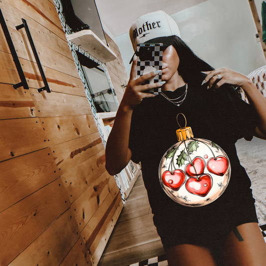 Cherries & Christmas Graphic Tee