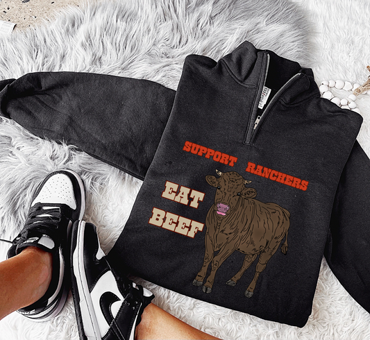 Eat Beef Quarter Zip