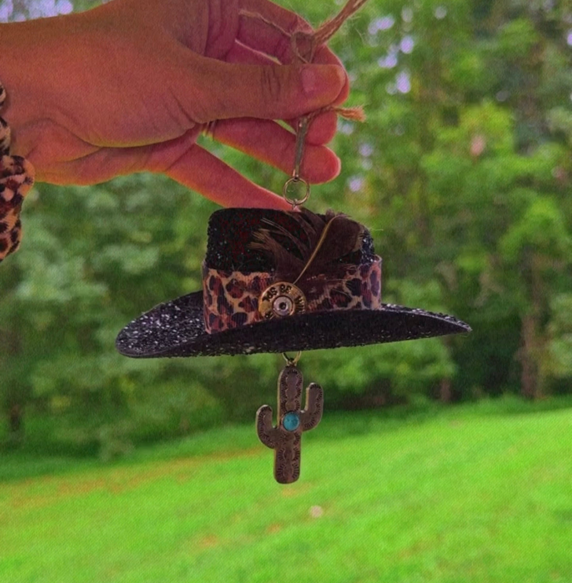 Darlene Cowboy Hat Car Charm 5”