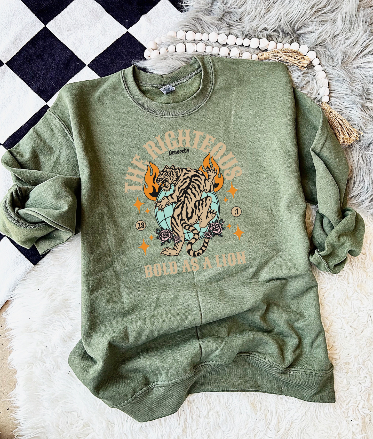 The Righteous Bold As A Lion Crewneck