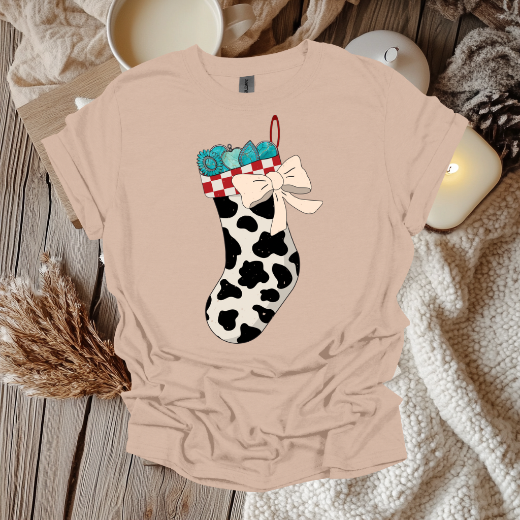 Turquoise Stocking Graphic Tee