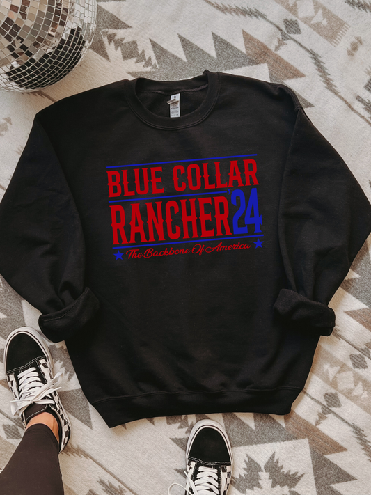 Blue Collar-Rancher Crewneck