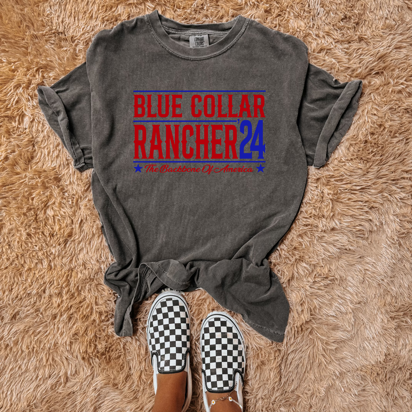 Blue Collar-Rancher Comfort Colors Graphic Tee