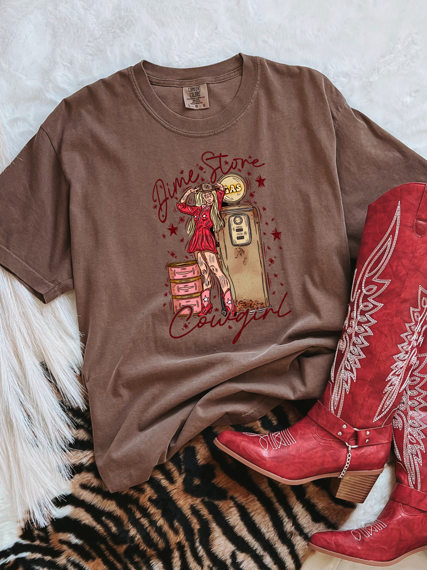 Dime Store Cowgirl Comfort Colors Graphic Tee