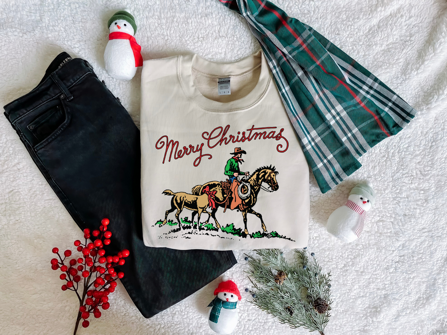 Roping Reindeer Crewneck