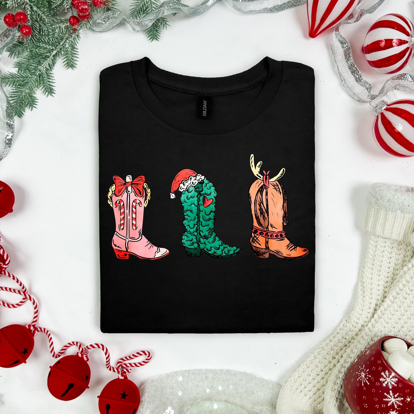 Grinch Boots Graphic Tee