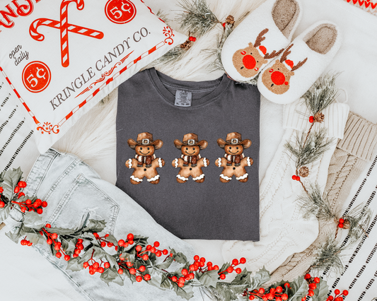 Gingerbread Trio Comfort Colors Graphic Tee