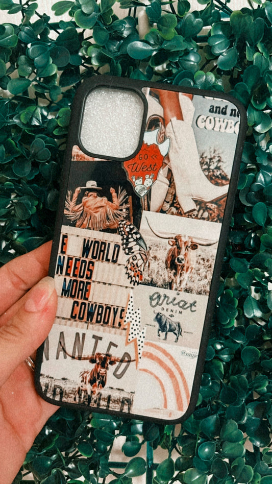 Western collage phone case