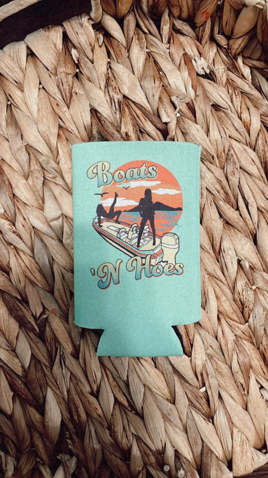 Teal Boats & Hoes Drink Sleeve