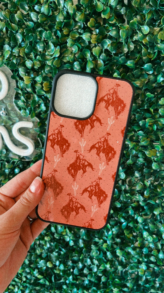 Pink Bucking Bronc Phone Case