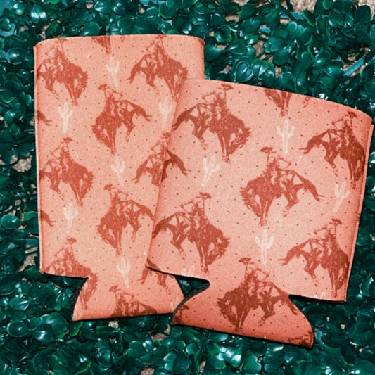Pink Bucking Bronc Drink Sleeve